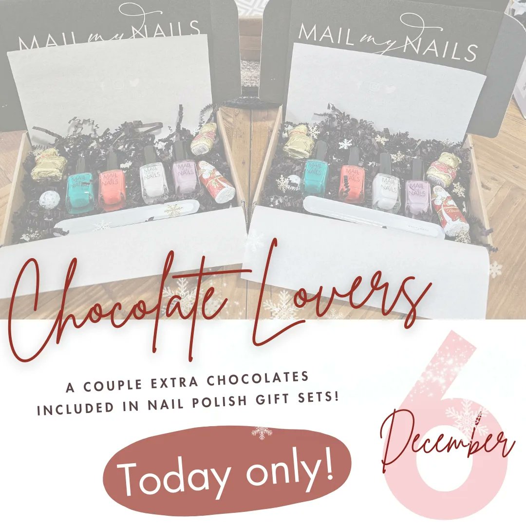 MMN Advent Calendar! 🎅🏽🎄 

📢ROLL CALL!  Chocolate lovers, I've got you covered!! 🍫 

*This event applies to gift sets for all occasions! It's my thank you! ❤️ #naileachoccasion #Chocolate #lindtchocolate #chocolatelover #obsessed #crazyforchocolate #giftideas2023