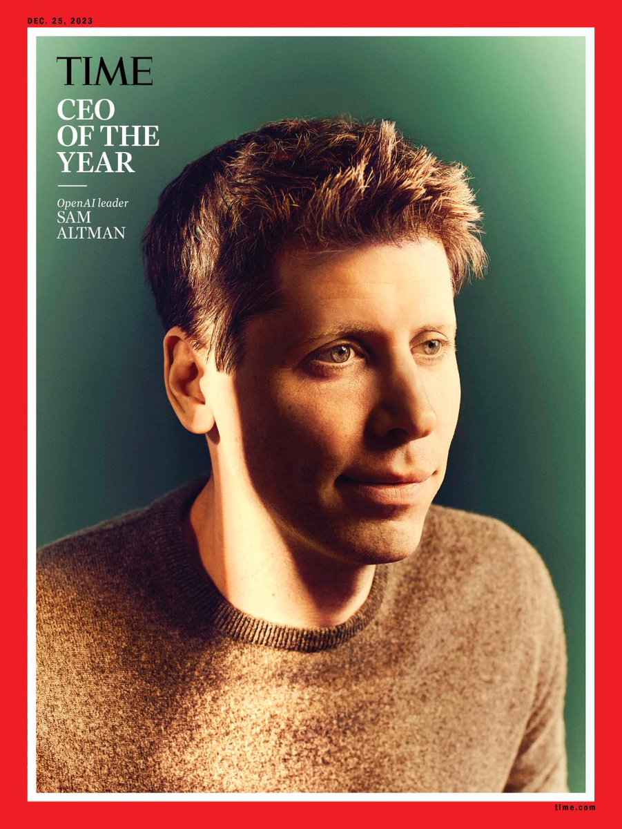 Sam Altman is TIME's CEO of the Year. From the story: 'This was no ordinary boardroom battle, and OpenAI is no ordinary startup. The episode leaves lingering questions about both the company and its chief executive.' time.com/6342827/ceo-of…