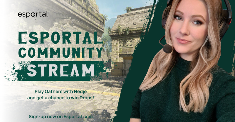 EsportalDK's tweet photo. .@Hedjee går live med sin community stream klokken 14:45! 

Hun kommer til at spille et par Gathers &amp; hvem ved, måske gemmer der sig også nogle drops til Premium spillere? 👀