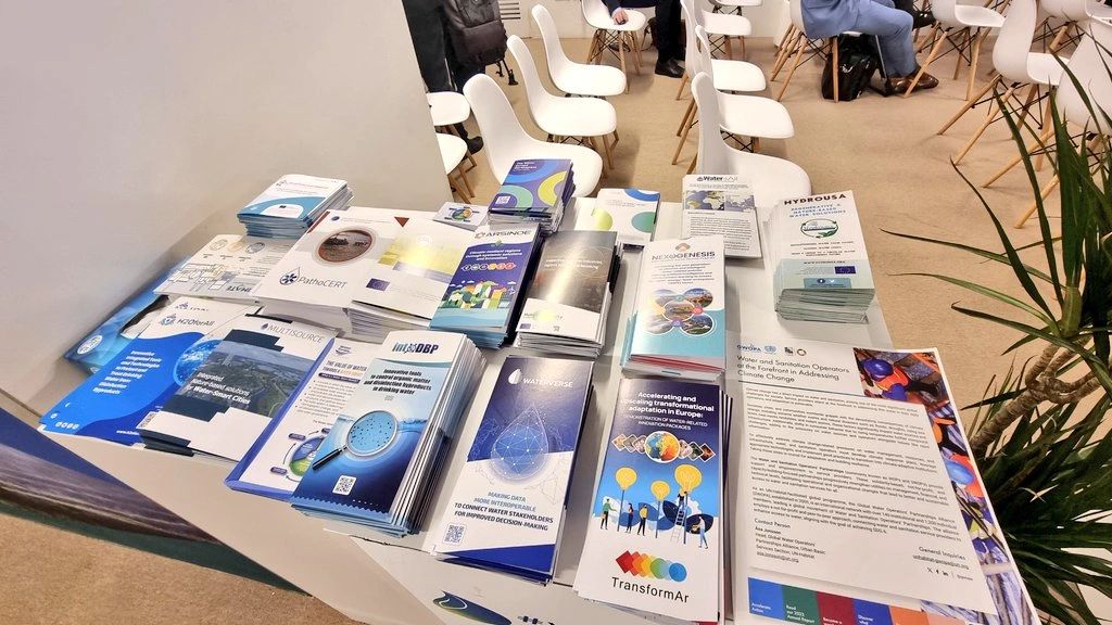 🌍The #COP28UAE is in full swing and over 80,000 participants are meeting in #Dubai to deliver progress on #climatechange.

🙌Happy to see that #NEXOGENESIS project is getting a high level of visibility through the distribution of printed materials! #Water4Climate #Cop28Dubai