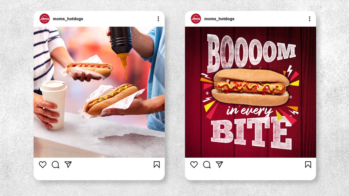 New work!
We were asked by <a href="/moms_hotdogs/">Mom's Hot Dogs</a>  to help rebrand their Food Service business.
Working with the fabulous Moms team, we helped create a brand that lives up to it's promise. Photography: by Phil Boorman. 
See the full case study here...tidy.studio/our-work/moms-…

#rebranding