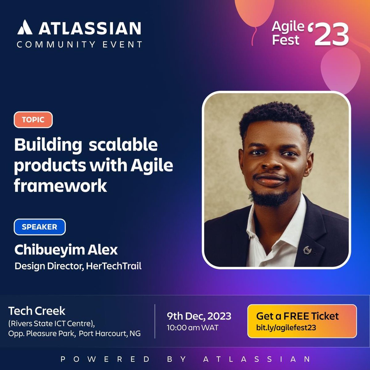 atlassian_ph's tweet photo. We’re all set for #agilefest23 powered by @Atlassian and happening on the 9th of December. 

Yet to reserve a seat? join our rockstar speakers,  @AlexChibueyim Faith, Boma, @iamkingsleey and @kc_code. 

Get the front seat now at https://t.co/G92miZfoOZ https://t.co/Zc6CyjXOcp