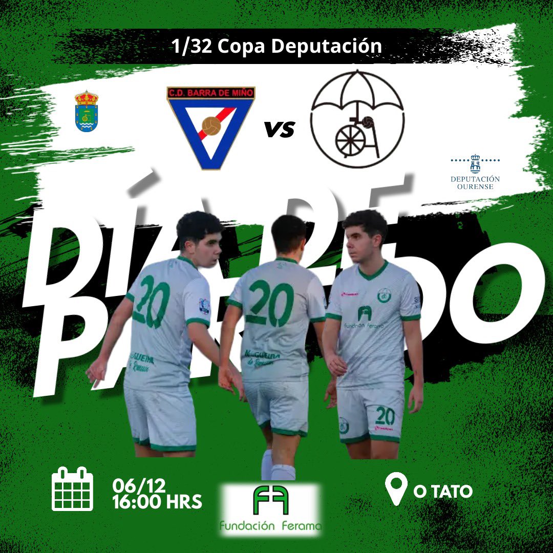 🏆 1/32 Copa Deputación
📅 06/12
⏰ 16:00
📍O Tato
⚔️ CD Barra de Miño 
#Afiadores #nogueiraalé