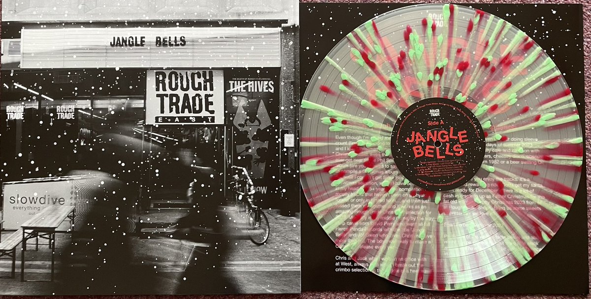 It must be nearly Christmas (take 2) as the new Rough Trade Christmas splatter vinyl album just turned up which includes the mighty <a href="/PeanessBand/">Peaness</a> &amp; The School! #HoHoHo