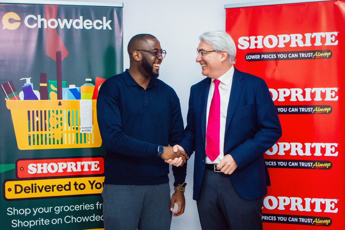 Ken_3dy's tweet photo. We want to be untouchable, we want to be at the very summit of on-demand logistics and delivery across the continent.. 

@charles_dairo said “If”… We are happy to announce that we took up that challenge and have now included SHOPRITE as our latest addition to our Grocery chain list 🎉🥳🛒🍒🍇🌽

SHOPRITE is currently available on Chowdeck across 4 major cities - Lagos, Ibadan, Abuja, Port-Harcourt, with more to come.

With over 11k SKUs available on store, we are the one-stop shop for EVERY SINGLE THING grocery!!!!

Download the Chowdeck app now and get groceries from Shoprite delivered to your home - https://t.co/agLO1RZ885 

Shop right!! Shop Smart!! 😉

My boss, @charles_dairo Your first Shoprite invoice is on me. Thanks for always choosing Chowdeck. 🙌🏾🙏🏾

#DeliveringHappiness #Chowdeck 🛵💨 🛒