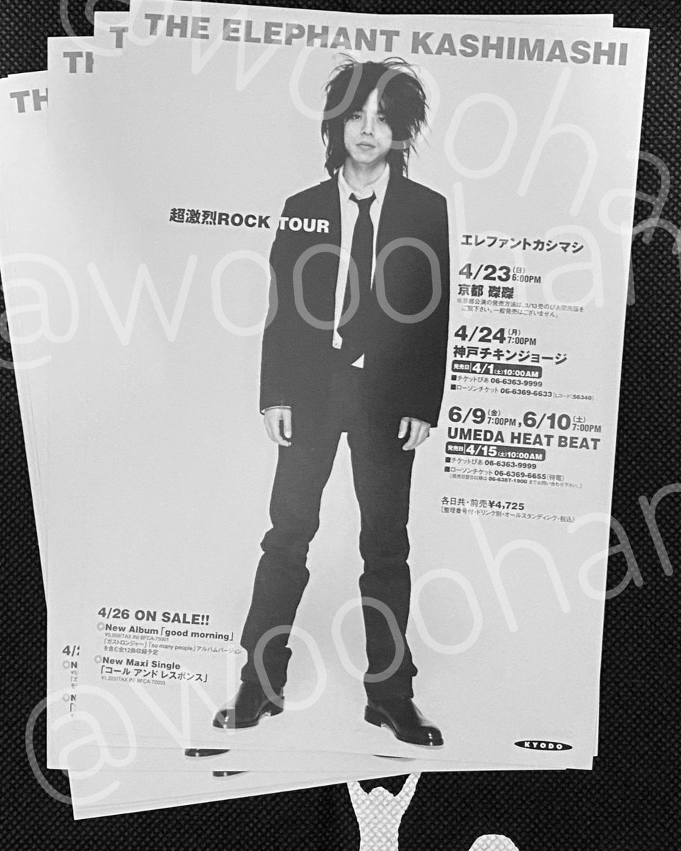 1日1エレカシ。超激烈ROCK TOURのチラシ。檄文ポスターの全身版