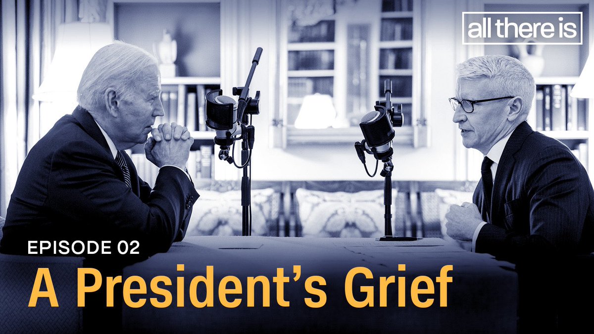 No American president has ever sat down for such a personal interview about grief and loss. I hope it encourages others to talk about the grief they feel. #AllThereIs is available wherever you get your podcasts. link.chtbl.com/8ioBNvf3