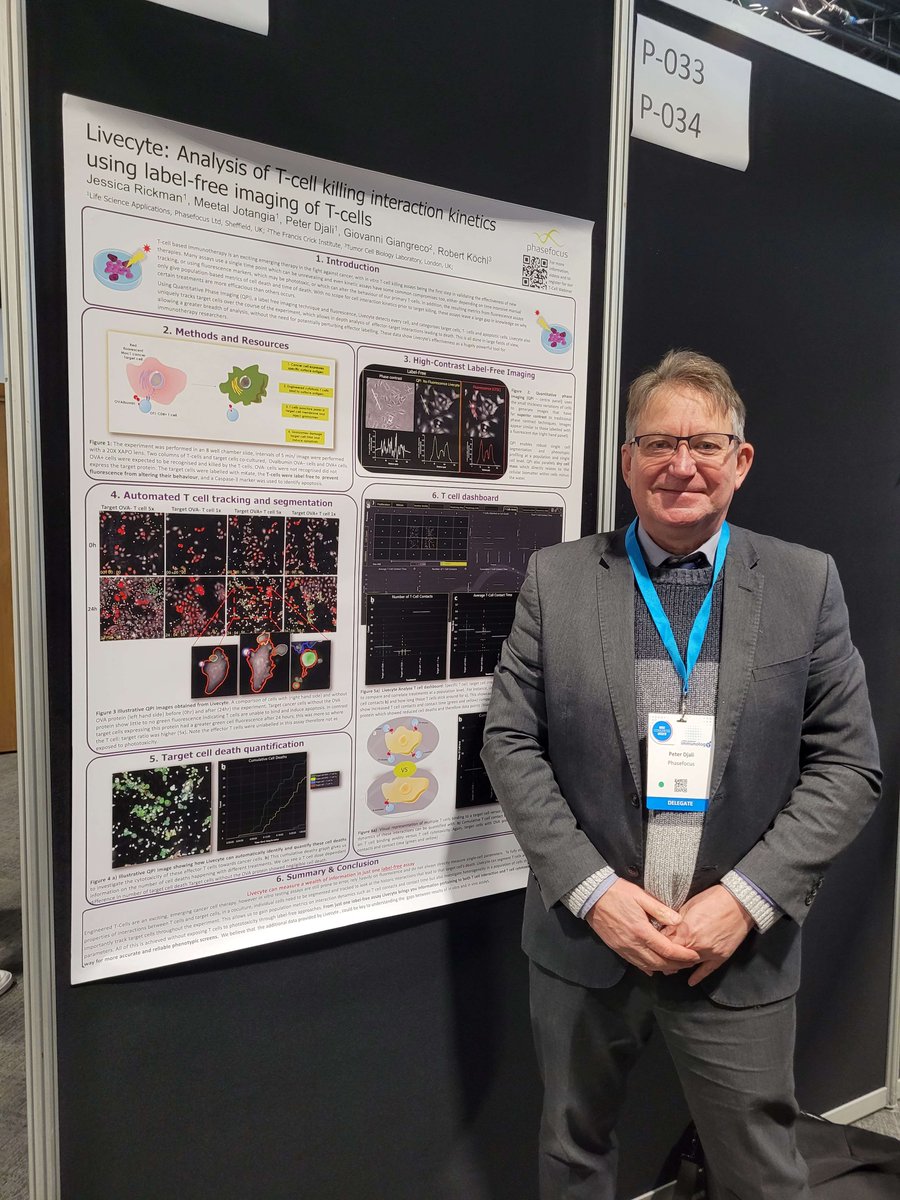 Join us at #BSI2023 today! We're sharing our innovative new T cell killing application for #Livecyte. If you’re interested in learning more about our technology, please visit Peter Djali who's at Poster number P-032.

We look forward to meeting you!

#Tcellkilling
