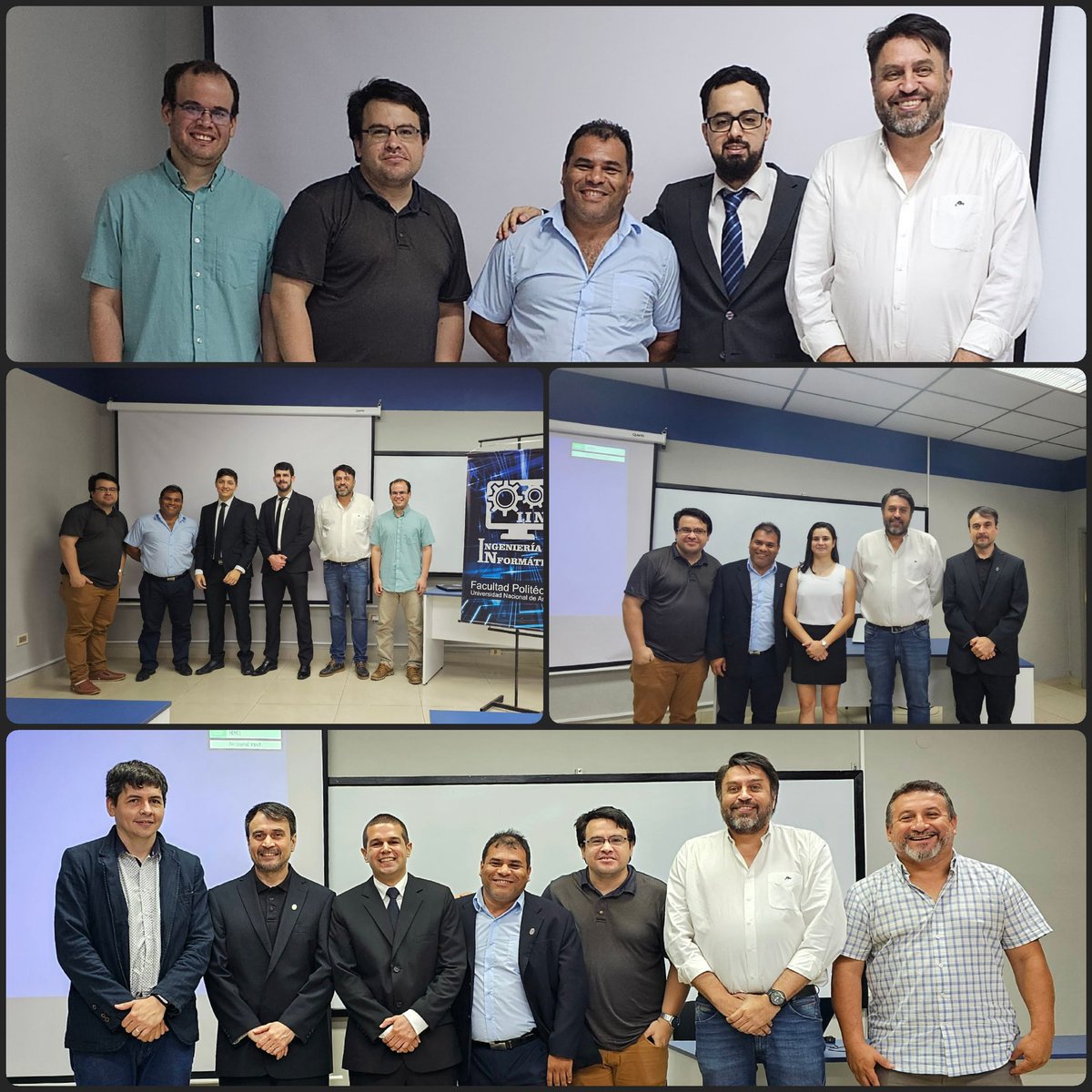 vonlucken's tweet photo. 5/12/2023: Defensas de proyectos de fin de grado de Ingeniería en Informática de la Facultad Politécnica de la Universidad Nacional de Asunción, excelentes trabajos con publicaciones en conferencias internacionales. Felicitaciones para los cinco nuevos  ingenieros! #FPUNA https://t.co/99YAybJjP9
