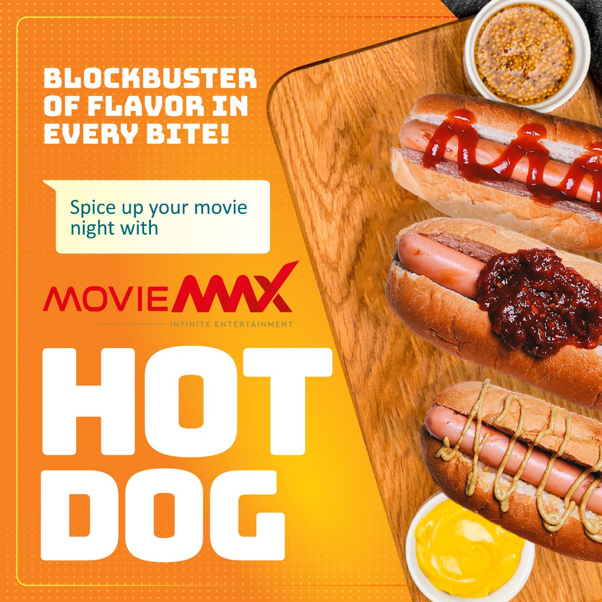 moviemaxoffl's tweet photo. Dig into our delicious #Moviemax hot dogs! 😋🌭 Make your movie night as well as your cinematic experience more spicy with this delight.

#MovieMaxOfficial #MovieMax #MoviemaxFood #Burger #Pizza #Nachos #momos #Fries #hotdog #FoodLove #MovieMaxFood #CinemaDelight #Bollywood #PopcornTime #Swiggy #foodatdoorstep #Foodie #cravingfood