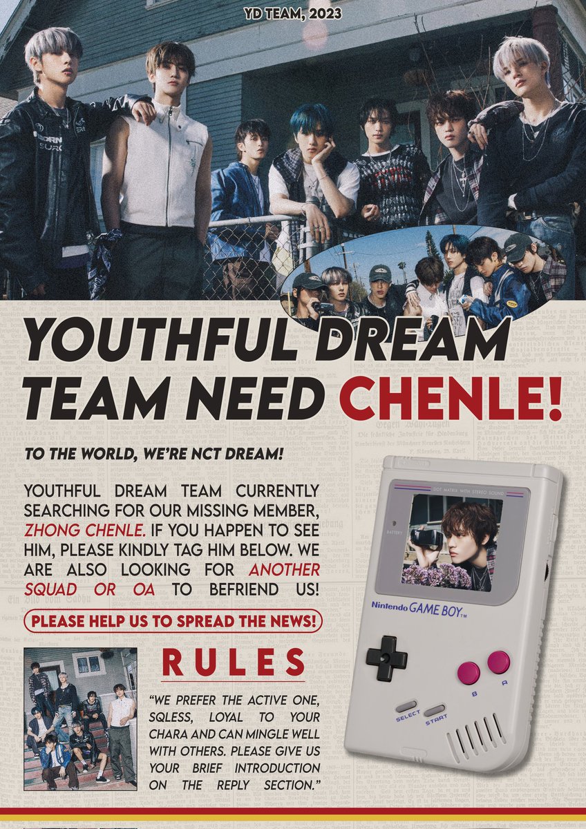 Hey, we're on the lookout for Chenle, who hasn't found a squad yet to join our Youthful Dream Team. Chenle, are you here? We just want you to be loyal to your character and be cool to hang out with. Tag your Chenle if you know them.