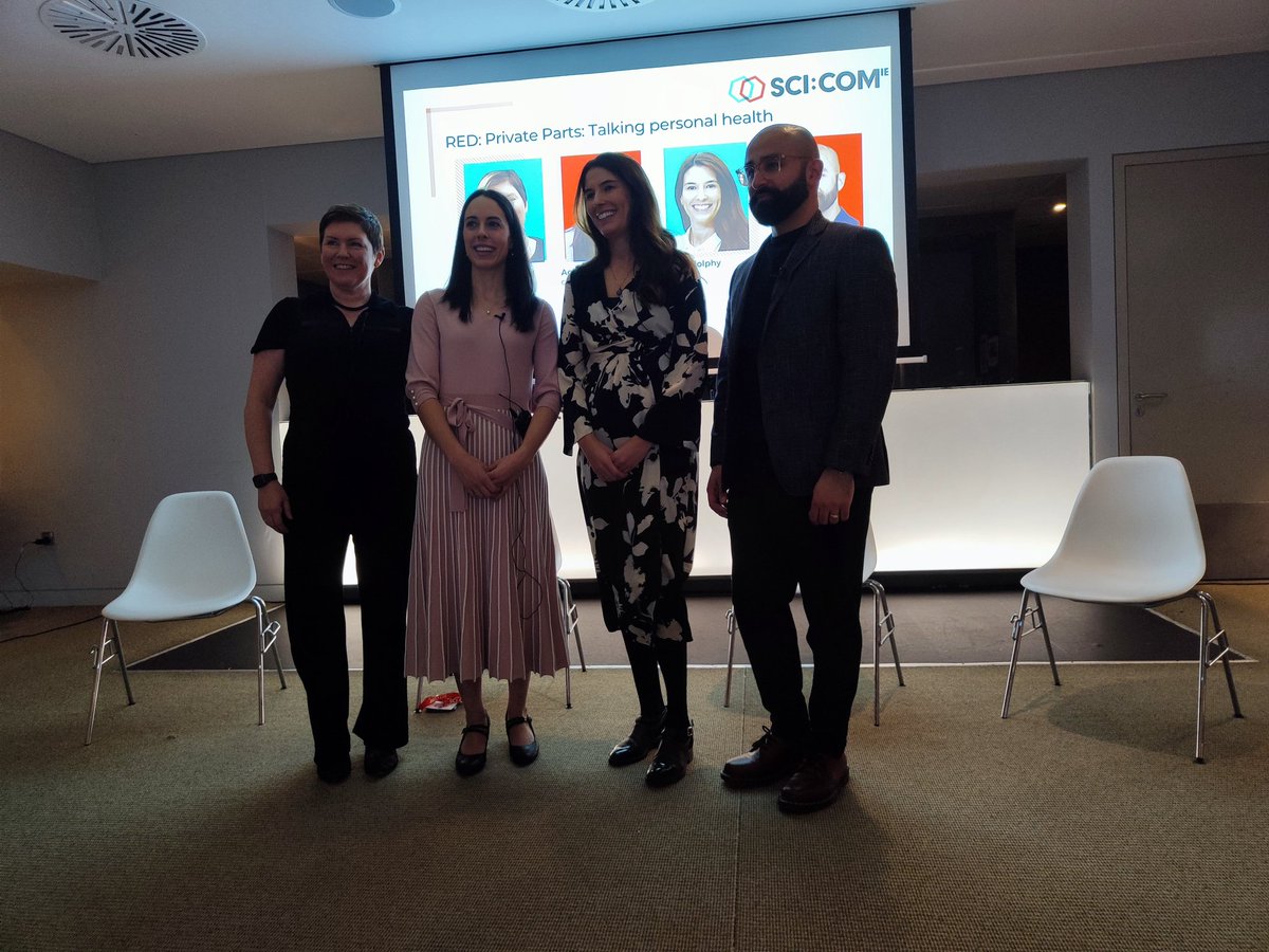 Elisa Belmonte (@elisabelmonte4) on Twitter photo Fantastic panel with our project co-lead <a href="/ZMolphy/">Zara Molphy</a> <a href="/DebunkingMyths_/">Debunking the Myths</a> , <a href="/MohammadSaab7/">Mohamad M. Saab</a> and Dr Aoife Nic Shamhráin talking about sexual health,testicular cancer and menopause awareness with the amazing <a href="/claireoconnell/">Claire O’Connell</a> at <a href="/scicomie/">SCI:COM 2023</a>
<a href="/RCSI_Irl/">RCSI</a> #scicom23 Fantastic panel with our project co-lead <a href="/ZMolphy/">Zara Molphy</a> <a href="/DebunkingMyths_/">Debunking the Myths</a> , <a href="/MohammadSaab7/">Mohamad M. Saab</a> and Dr Aoife Nic Shamhráin talking about sexual health,testicular cancer and menopause awareness with the amazing <a href="/claireoconnell/">Claire O’Connell</a> at <a href="/scicomie/">SCI:COM 2023</a>
<a href="/RCSI_Irl/">RCSI</a> #scicom23