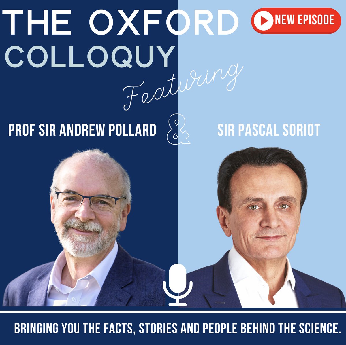 🎙️New Episode Alert! 🚨 ‘The Pandemic People: Sir Pascal Soriot’ is LIVE! Join Sir Andrew Pollard and Sir Pascal Soriot as they delve into the remarkable story of the AZ vaccine. Tune in now! #ThePandemicPeople podcasts.ox.ac.uk/pandemic-peopl…