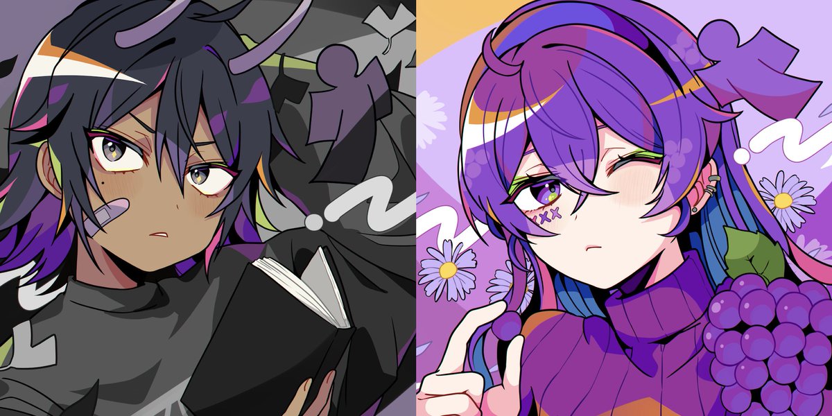I claimed 📕🖤KURO &amp; MURASAKI💜🍇
Special Thanks! <a href="/ssm_a_u/">sashimi ㌠ 🍣@COMITIA C42b</a> san!!✨
🌈 #IROIRO