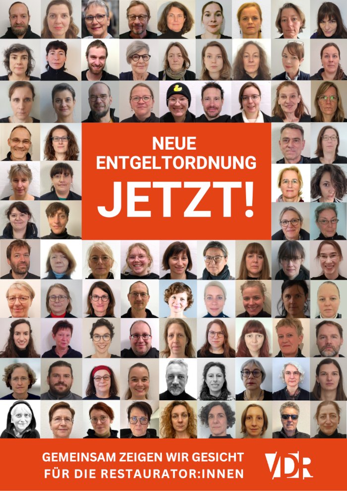 Die VDR-Mitglieder zeigen Gesicht❗ Wir streiken digital❗Für eine angemessene #Eingruppierung der #Restaurator:innen❗Es ist Zeit für eine Neufassung des Tarifvertrages für den öffentlichen Dienst der Länder (TV-L)!