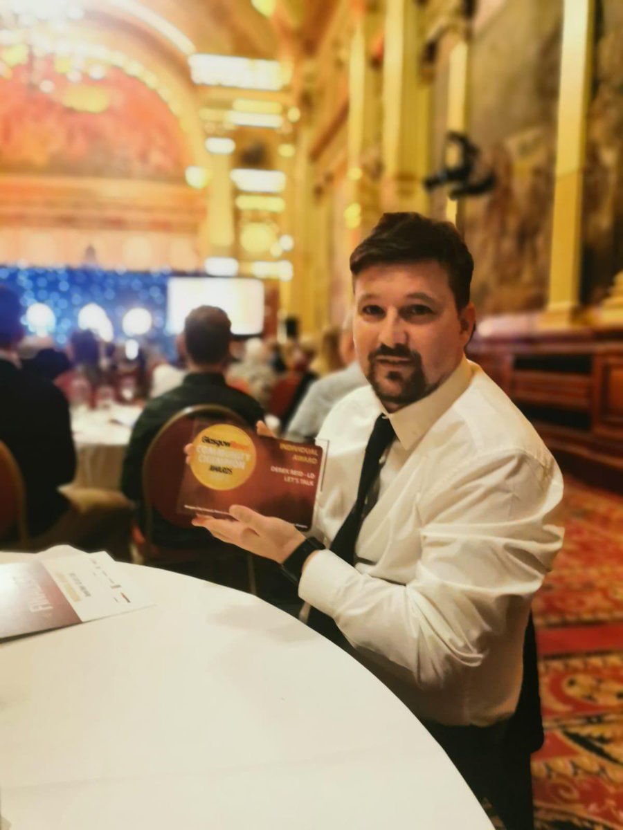 LDLetsTalk's tweet photo. Thank you to @Glasgow_Times for the amazing night. 

Individual award , but very much a team effort. 

In the room with so many inspiring people who go above and beyond , you are all heroes 🦸 

I do what I do to make a difference, thank you to everyone. 

🌈 https://t.co/uu0CIP78qj
