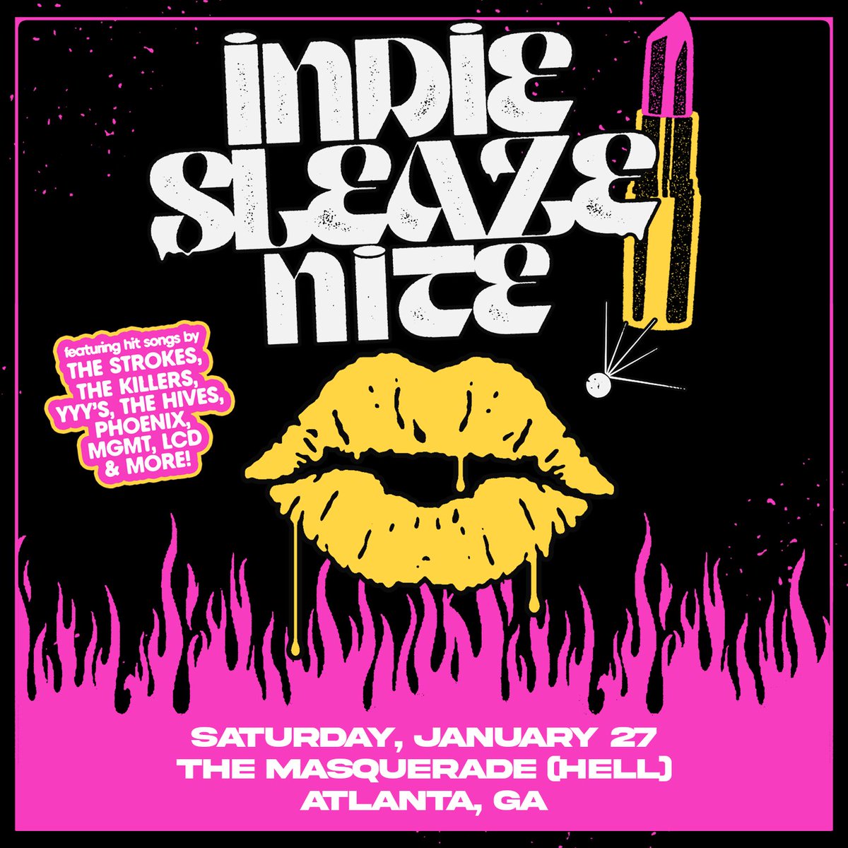 📣 NEW PARTY ANNOUNCED! 🔥 @indiesleaze (18+) 📆 1/27/24 in Hell 🎫 ON SALE FRI 12/8 @ 10 AM 🔗 bit.ly/indie-sleaze-1… D.A.N.C.E. til you’re dead at INDIE SLEAZE NITE // indie rock, indietronica, & garage rock dance party