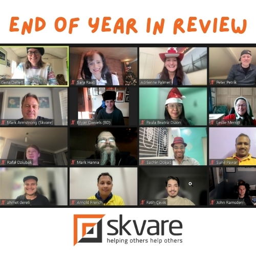 Skvare's tweet image. 🌐Zooming in from around the globe with our incredible team! 🚀🎉 Crazy hats, party clothes, and endless laughs as we wrap up a year of achievements. We are grateful for the shared insights and diverse perspectives. Cheers to a successful year! #SkvareSuccess #TechTeamFun