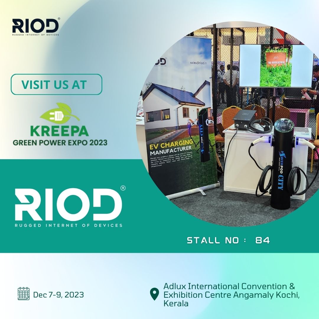 riodlogic's tweet photo. Join us at KREEPA, Kerala's biggest Renewable Energy Expo, to explore RIOD EV chargers &amp; Energy Solutions ! 

🗓️ Dec 7-9. | Adlux International Ankamaly, Kochi

See you there! ⚡ https://t.co/XeLwjx0cBb
