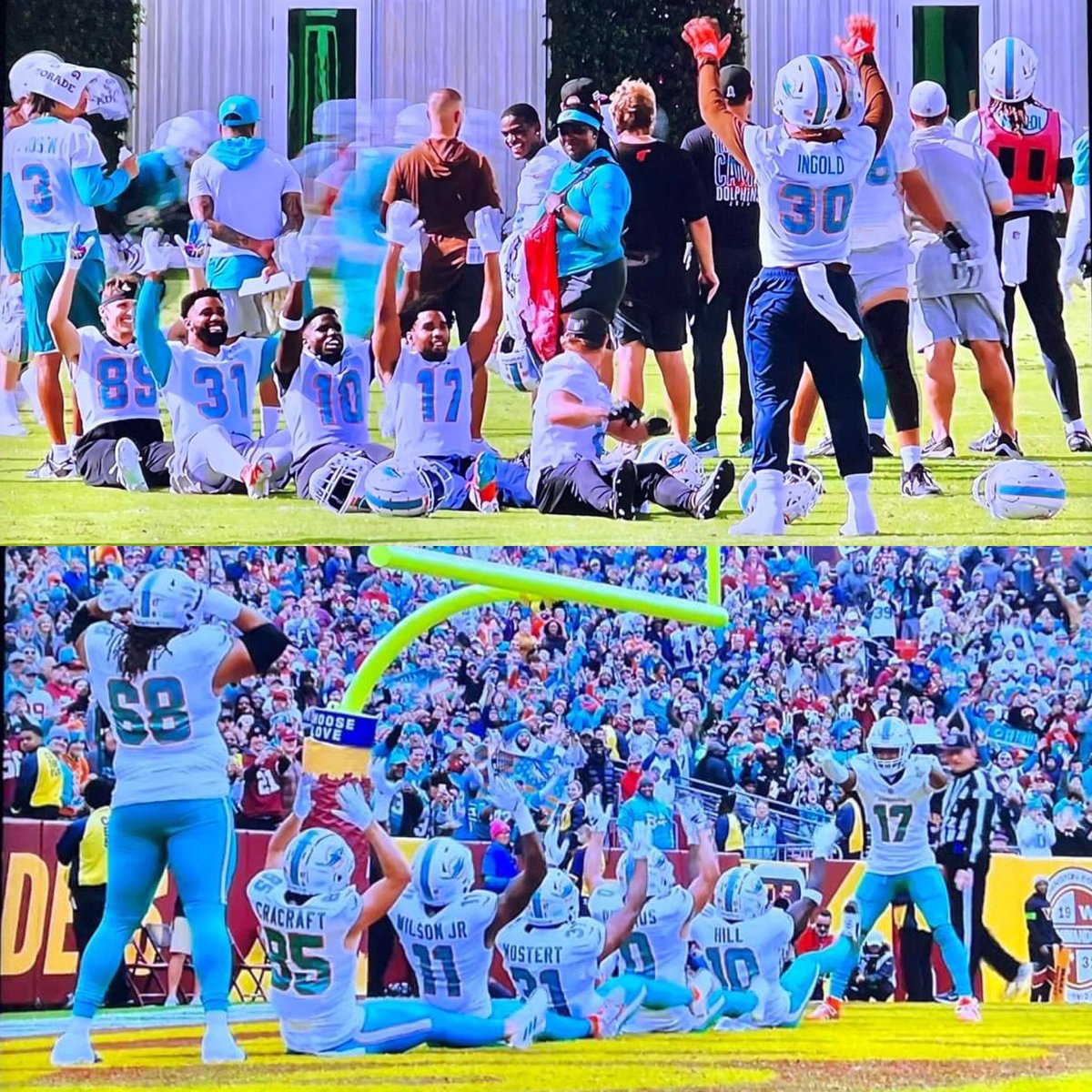 TheMozKnowz's tweet image. Practice makes perfect! Raheem Mostert telling me the Dolphins only practiced the “rollercoaster celebration” one time Friday at practice. Perfect execution on Game Day! May be the celly of the year! Awesome bit of the #hardknocks episode! #finsup #MIAvsWAS #NFLTwitter #NFL