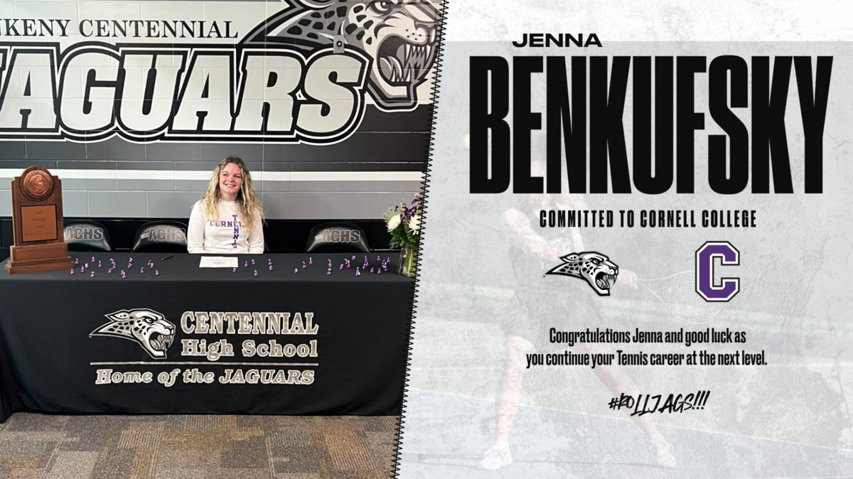 Congratulation to Jenn Benkufsky of @girlsjagtennis for committing to @CornellRamsTEN