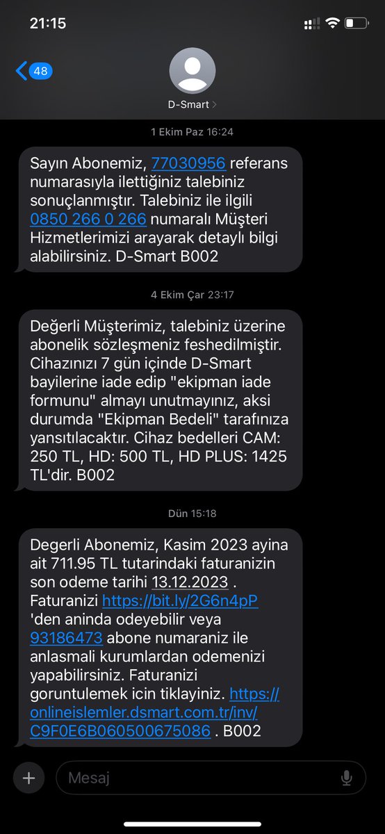 Aboneliğim sonlanmışken hala bana fatura kesiyorsanız helal olsun size🤬 #dsmart Aklı olan kesinlikle bulaşması #dsmart a