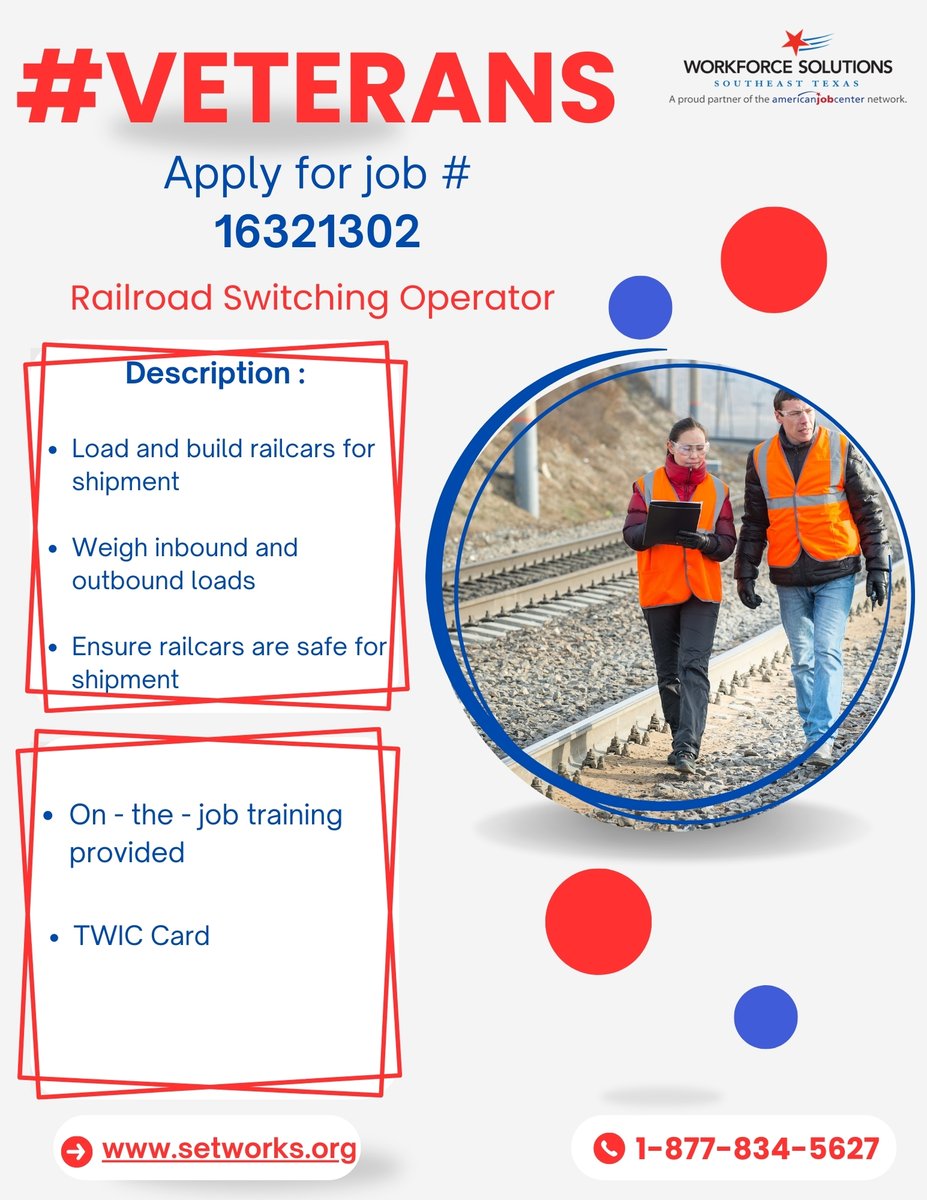#VETERANS Apply for job #16321302. Contact SETWORKS at 1-877-834-5627 or setworks.org for assistance!
