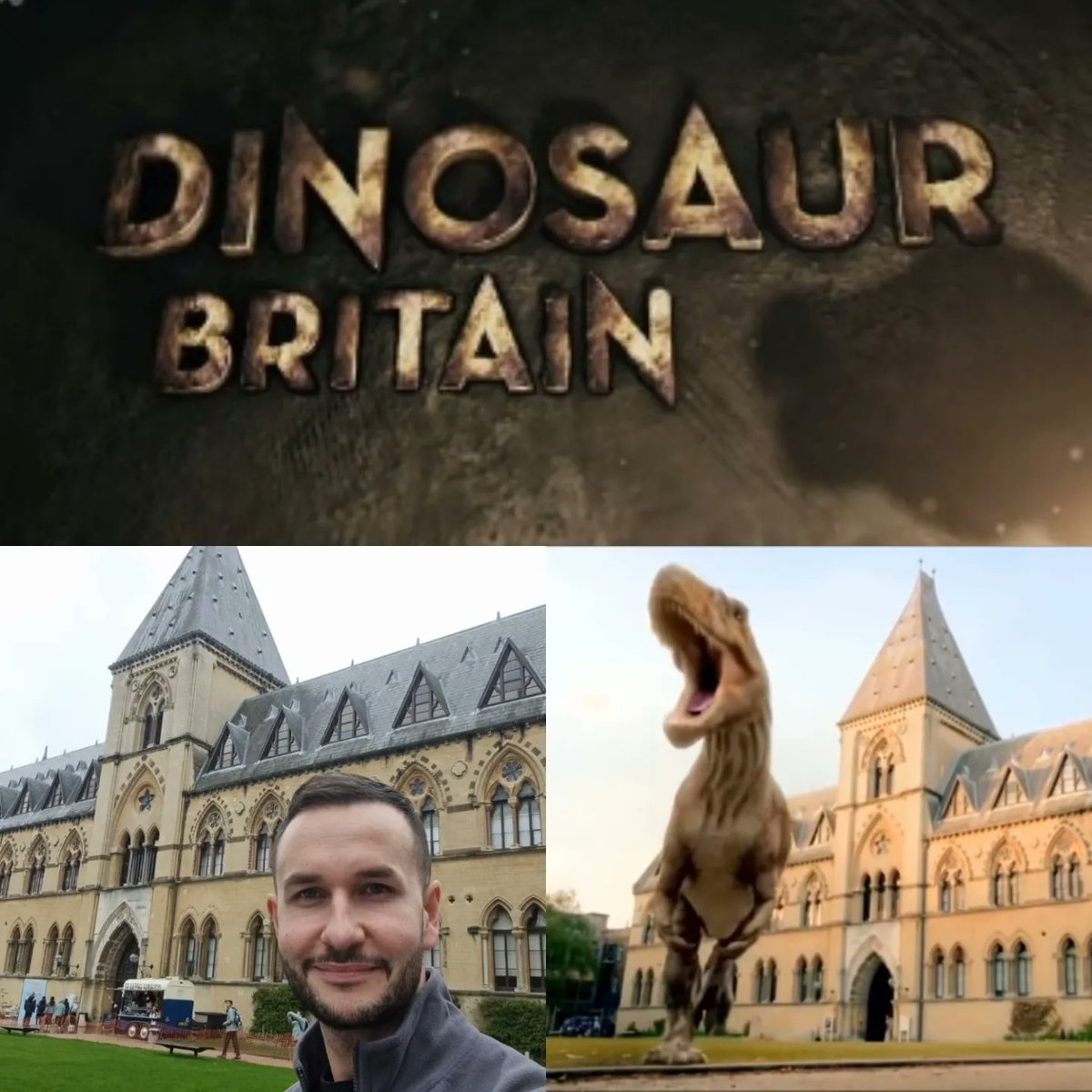 Yesterday's visit to @morethanadodo brought back some great memories of seeing a Megalosaurus on the front lawn. 🦖 Fun times filming 'Dinosaur Britain', a TV series I co-hosted in 2015.