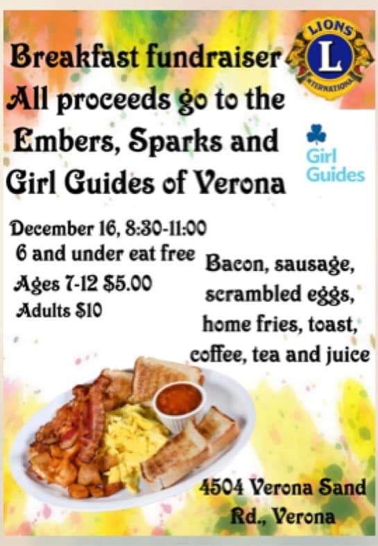 Yum 😋 a #breakfast #fundraiser in #Verona in #SouthFrontenac north of #ygk