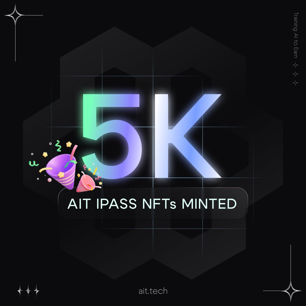 AITProtocol's tweet photo. 🌟 Milestone Unlocked! 5,000 NFTs minted from verified wallets in just 48 hours.

- Gain early access to our platform
- Earn 25% of tax fees
- Boost your staking rewards

Claim yours now 👇 https://t.co/P7Brd9HTDE