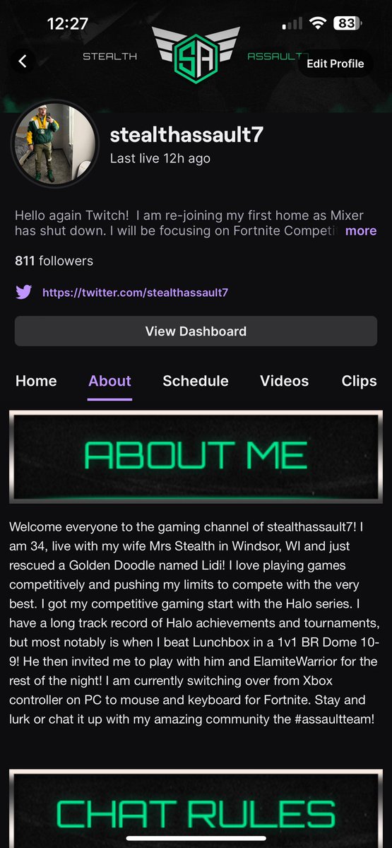 I’m back on Twitch! Make sure to drop a follow for A1 gameplay 🎧 

twitch.tv/stealthassault7