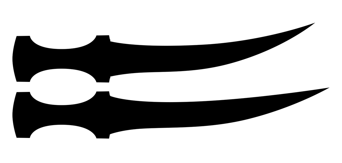 If you've read Soulshard today, you'll know the dagger-blades below aren't 100% the same.

With that in mind, <a href="/dominish_books/">dominish_books</a> created two different silhouettes for the scene breaks.

That, my friends is what going above and beyond looks like. Huge thanks to Dom for his dedication