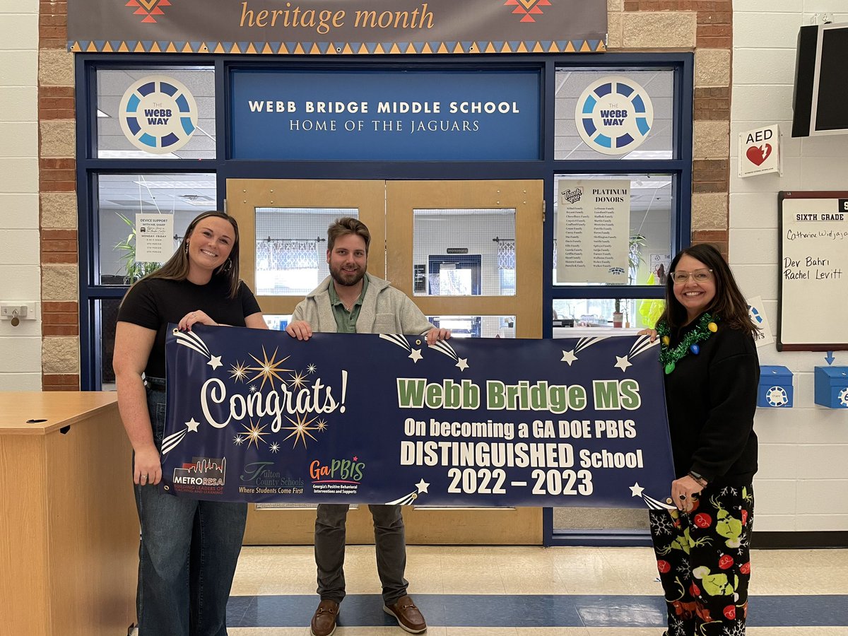 Nicholas Myers (@myersfcs) on Twitter photo So proud of Webb Bridge and their incredible accomplishment of continuing to MAINTAIN Distinguished PBIS Recognition. This is a team of rockstars!
It’s incredible the amount of “Webb Way” magnets/stickers you will see in the Alpharetta area to show great pride! <a href="/mgarnerwbms/">Michelle Garner</a> So proud of Webb Bridge and their incredible accomplishment of continuing to MAINTAIN Distinguished PBIS Recognition. This is a team of rockstars!
It’s incredible the amount of “Webb Way” magnets/stickers you will see in the Alpharetta area to show great pride! <a href="/mgarnerwbms/">Michelle Garner</a>