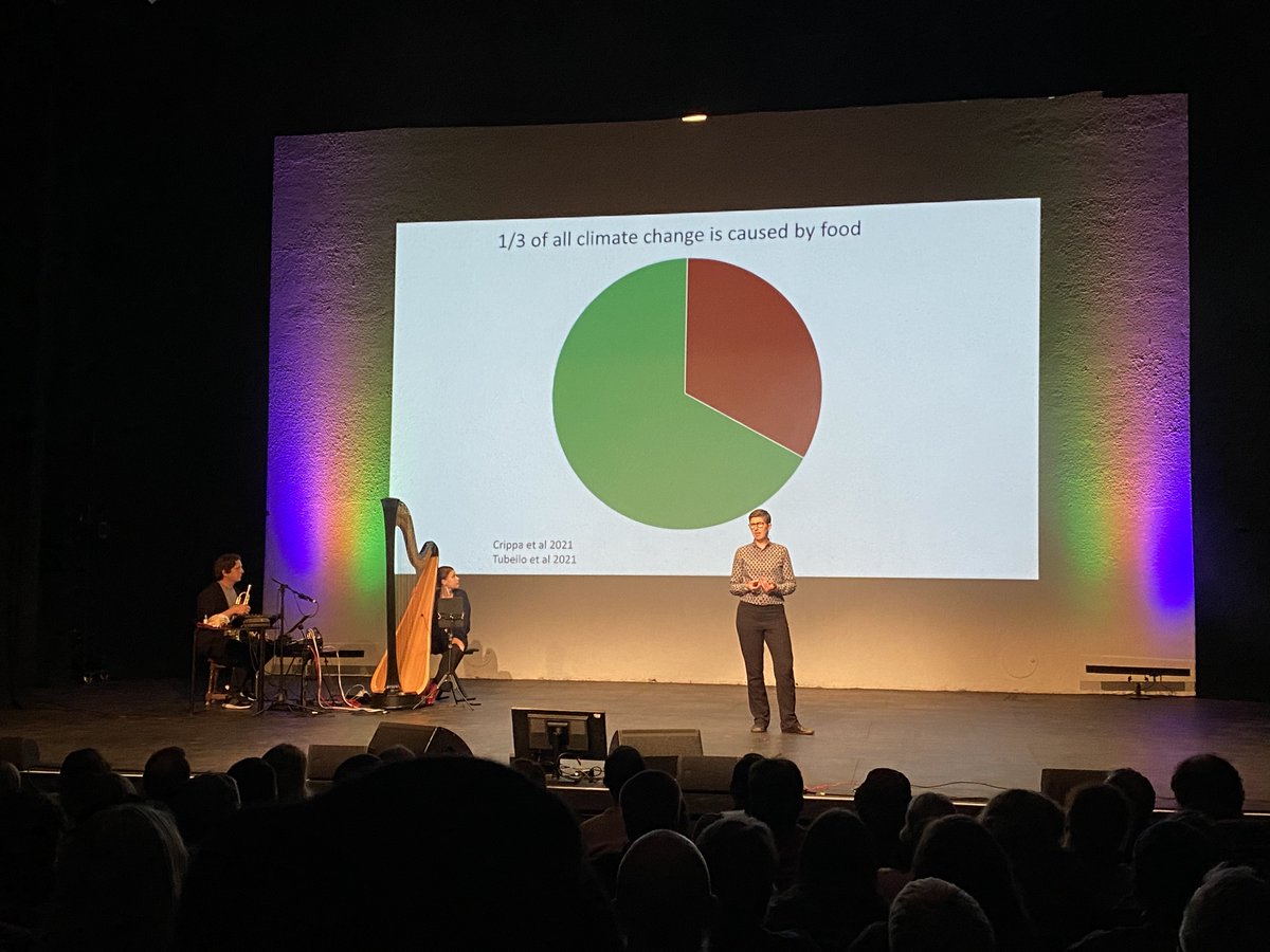 Great experience taking part in @cosmicshambles #NineLessons show on Friday night in Manchester, talking about the impact of food on climate change, and how food can also be part of the solution. Thanks for having me!