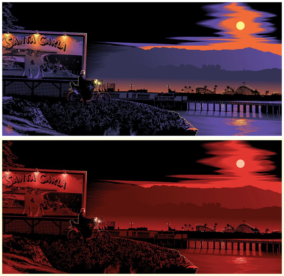 brokehorrorfan's tweet photo. The Lost Boys screen prints by @JeffBoyes for @Galleries1988: https://t.co/bCEIuAiBuS

2 variants! https://t.co/Gx5f4TxYXN