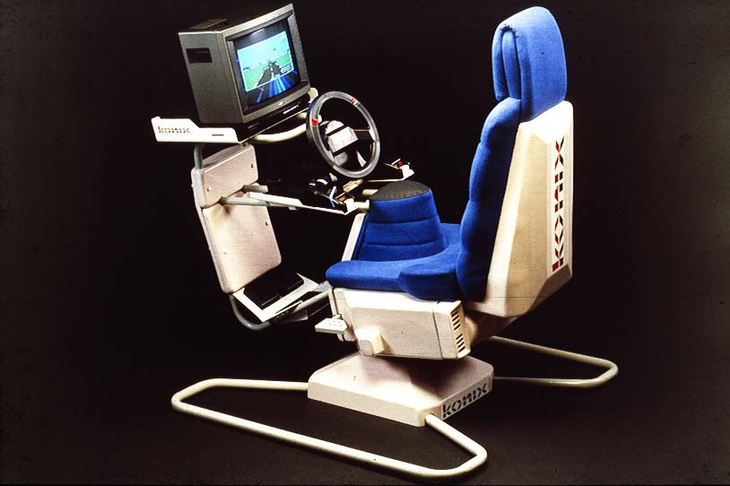 Behold the unreleased Konix Multisystem. Soon you will be able to experience it in Llamasoft: The Jeff Minter Story. (Powerchair not included)
