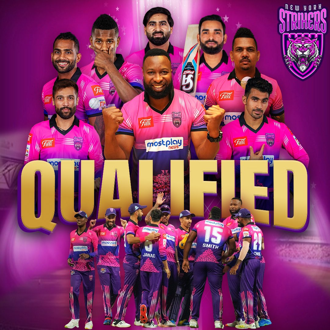 1st team to qualify ✅💪💜

#NewYorkStrikers #NYSSquad #T10League #ADT10
#CricketsFastestFormat #AbuDhabiT10
#StrikeFearlessly