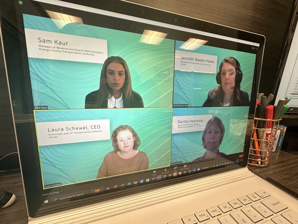 Great conversation from our <a href="/WTS_Org/">WTS International</a> Strategic Partner <a href="/JacobsConnects/">Jacobs</a> on Technology Solutions in Transportation. Hearing from <a href="/StreetLightData/">StreetLight</a>, the O.C. Transportation Authority and <a href="/OKDOT/">Oklahoma Department of Transportation</a> on how we use technology to make our systems better, safer, and more equitable. #WeAreWTS