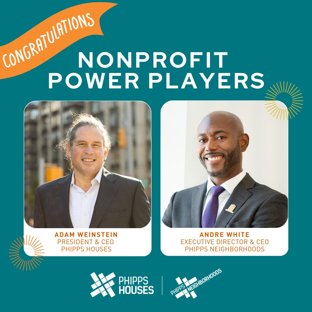 Congratulations to Adam Weinstein and Andre White for being named in the @PoliticsNYnews and @amNewYork inaugural Non-Profit Power Players list!
Read more about how they continue to build thriving communities in New York City AT bit.ly/3t7Xrni
#PoliticsNYPP #Powerlist