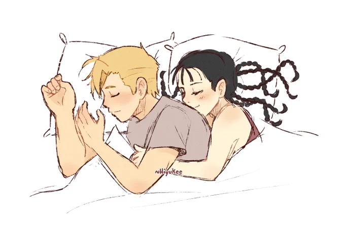 My new FMAB headcanon for you all is that Ed is always big spoon to feel like a Tall Stronk Man while Al is always little spoon to remember he's not the hulking brute that his suit of armor made him feel like