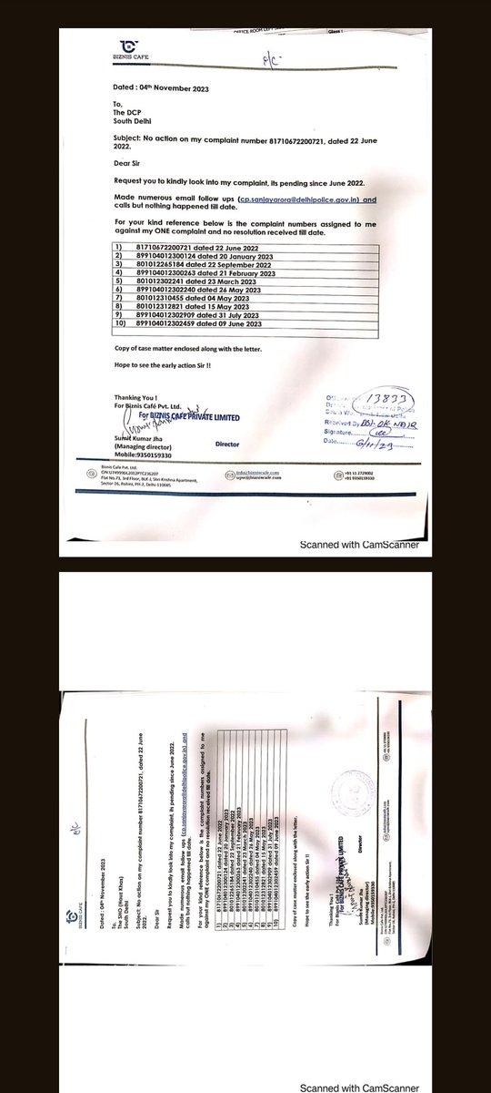 jhasumitkumar's tweet photo. @CPDelhi 
My complaint is pending since 2 years ... Don't know how to follow up now !! https://t.co/oOdv5lUyod