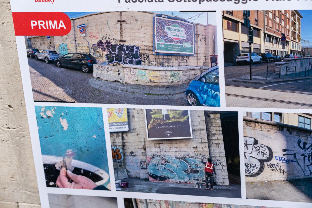 La facciata del sottopasso di viale Rosselli è tornata nuova! Un importante intervento di decoro urbano realizzato dai Custodi del Bello con i fondi del Turismo. Anche da qui passa una città accogliente per cittadini e turisti