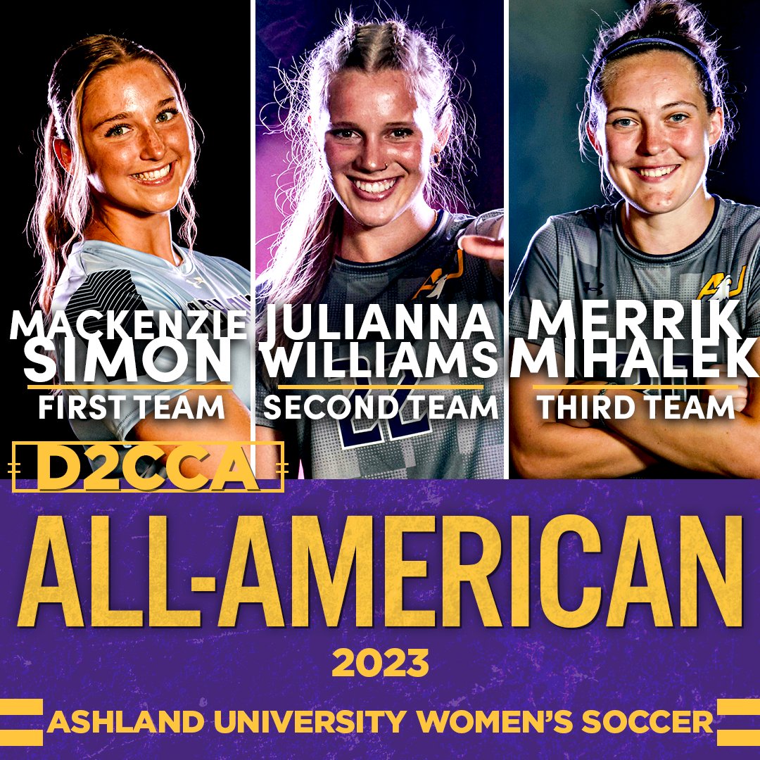 Mackenzie, Julianna and Merrik all are 2023 <a href="/d2cca/">Division II CCA</a> women's soccer All-Americans! 🥳

🔗 goashlandeagles.com/news/2023/12/6…