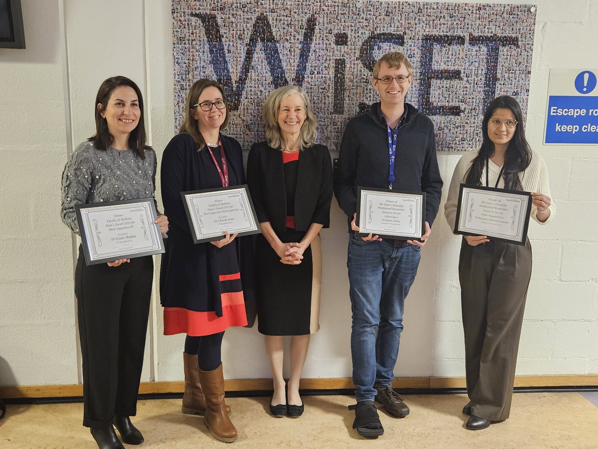 Dr Eloise Radcliffe (@eloiseradcliffe) on Twitter photo Congratulations <a href="/DrKindaIbrahim/">Dr Kinda Ibrahim</a> for winning the Dean's Award for the Most Supportive PI in <a href="/UoS_Medicine/">Southampton Medicine</a>! Very well deserved!
<a href="/UoS_PrimaryCare/">Primary Care Research Centre</a> <a href="/arc_wessex/">NIHR Applied Research Collaboration Wessex</a> Congratulations <a href="/DrKindaIbrahim/">Dr Kinda Ibrahim</a> for winning the Dean's Award for the Most Supportive PI in <a href="/UoS_Medicine/">Southampton Medicine</a>! Very well deserved!
<a href="/UoS_PrimaryCare/">Primary Care Research Centre</a> <a href="/arc_wessex/">NIHR Applied Research Collaboration Wessex</a>