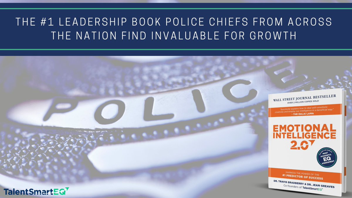 👮‍♂️📚 Leaders in blue, check out these must-have resources for #policechiefs, courtesy of @Police1. See how our #EQinPolicing program aligns with these #leadership essentials! #PoliceLeadership #EQ 

🔗 Article: [police1.com/leadership-boo…]

🔗 Program: [talentsmarteq.com/eq-in-policing/]