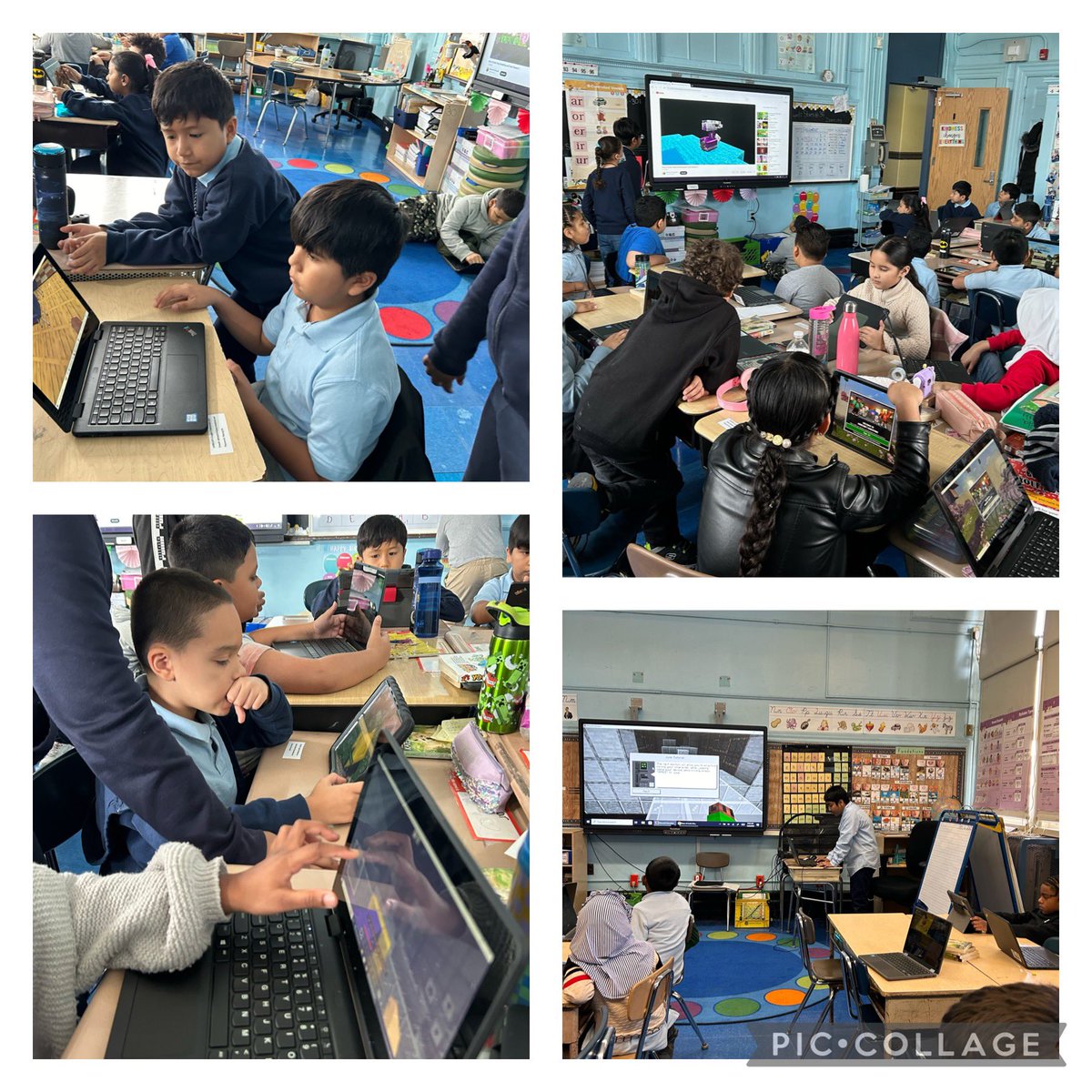 RisingStars36's tweet image. Shout out to our 3rd graders, teachers, paras and our student tech team that took part in today’s #Worldwide #Minecraft #CodingEvent! A special thank you to Mr. Tenaglia our computer science teacher, for organizing this event! #HourOfCode #MinecraftEducation #CS4all #TechTeam