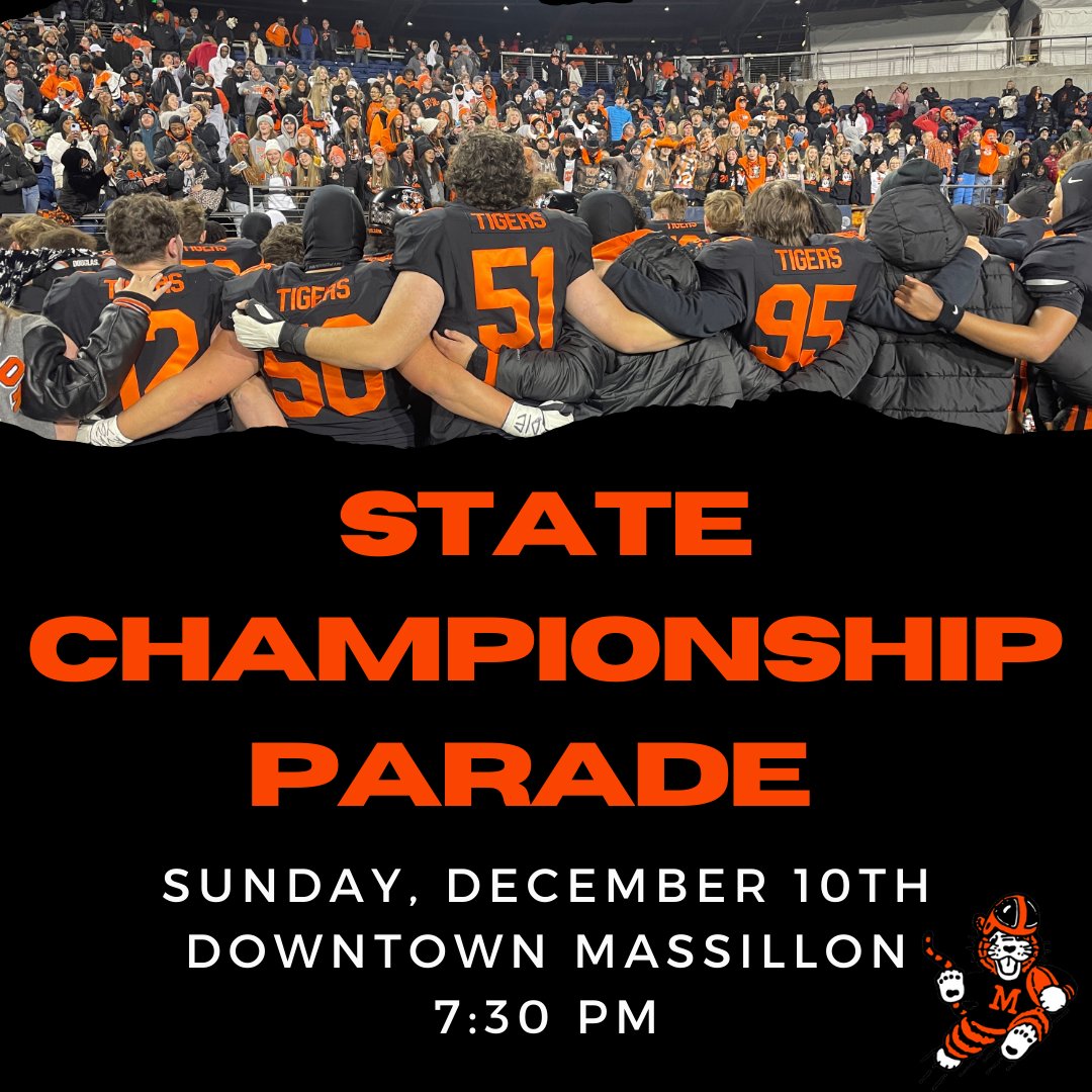 The State Championship Parade will follow the same route as the Beat McKinley parade.🏆 🗓️Date: Sunday, December 10th ⏲️Time: 7:30 PM 📍Route: Starts at 8th Street and Lincoln Way. Goes through downtown and concludes with festivities at the Rec Center.