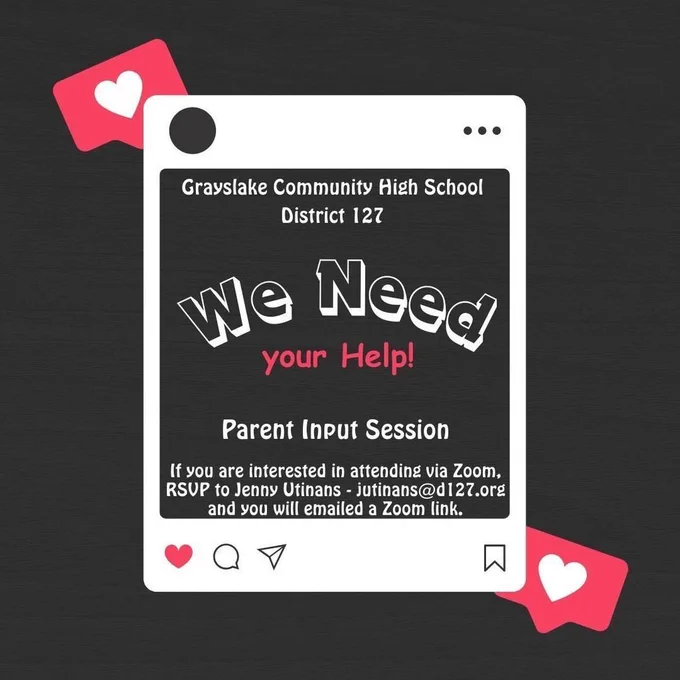 black bacground, pink hearts and insta post border