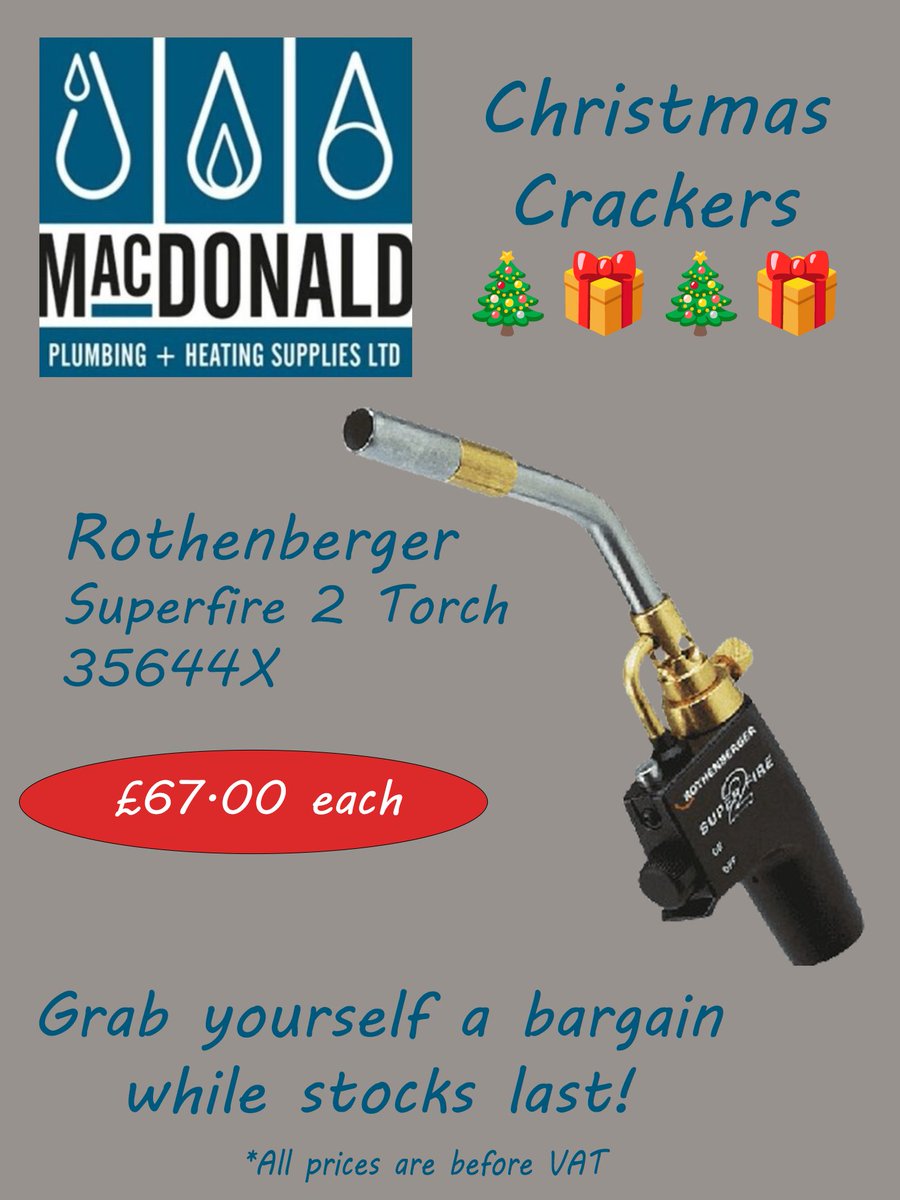 Macdplumbsupply's tweet photo. Check out this fantastic offer! 🔥 Snag your Superfire 2 torch for just £67.00 + VAT. Don't miss out! #SpecialOffer #Superfire2 #LimitedTimeDeal #Christmasgifts https://t.co/tKtoXZU2Nf