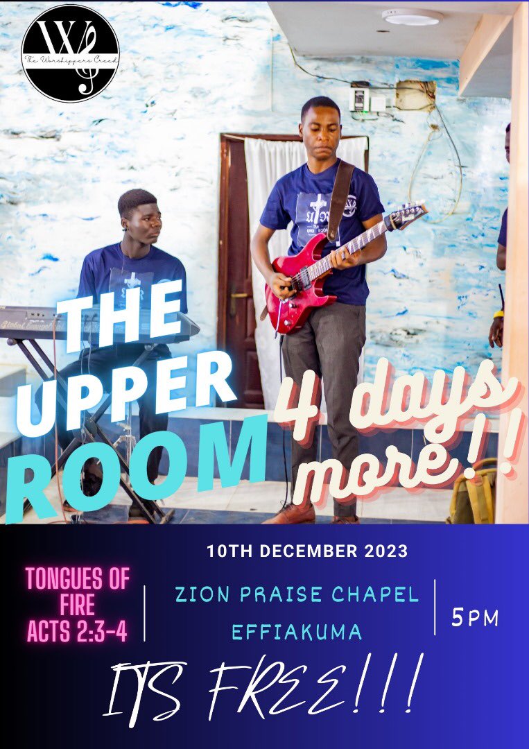 Come, let us bow down in worship, let us kneel before the Lord our Maker

The Upper Room is in 4 days 🥳🥂🎉 Get READY 💯🔥🔥‼️‼️
#theUpperRoom#tonguesoffire
🙏🏾❤❤‍🔥